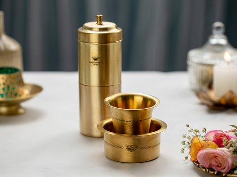 Brass Coffee Filter + Brass Dabra